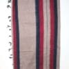Himalayan Yak Wool Winter Shawl - Maroon Stripe