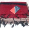 Himalayan Yak Wool Winter Shawl - Maroon Stripe