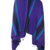 Himalayan Yak Wool Winter Shawl - Purple Stripe