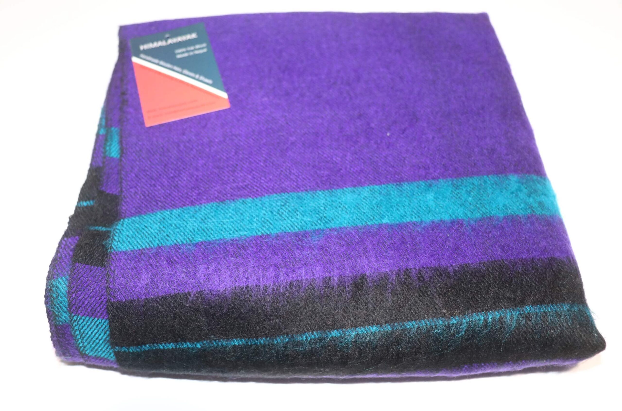 Himalayan Yak Wool Winter Shawl - Purple Stripe