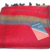Himalayan Yak Wool Winter Shawl - Red Stripe
