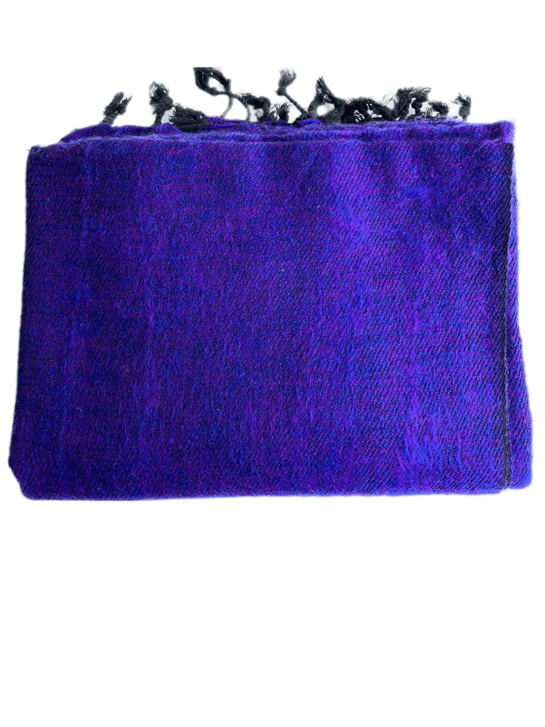 Himalayan Yak Wool Winter Shawl - Purple