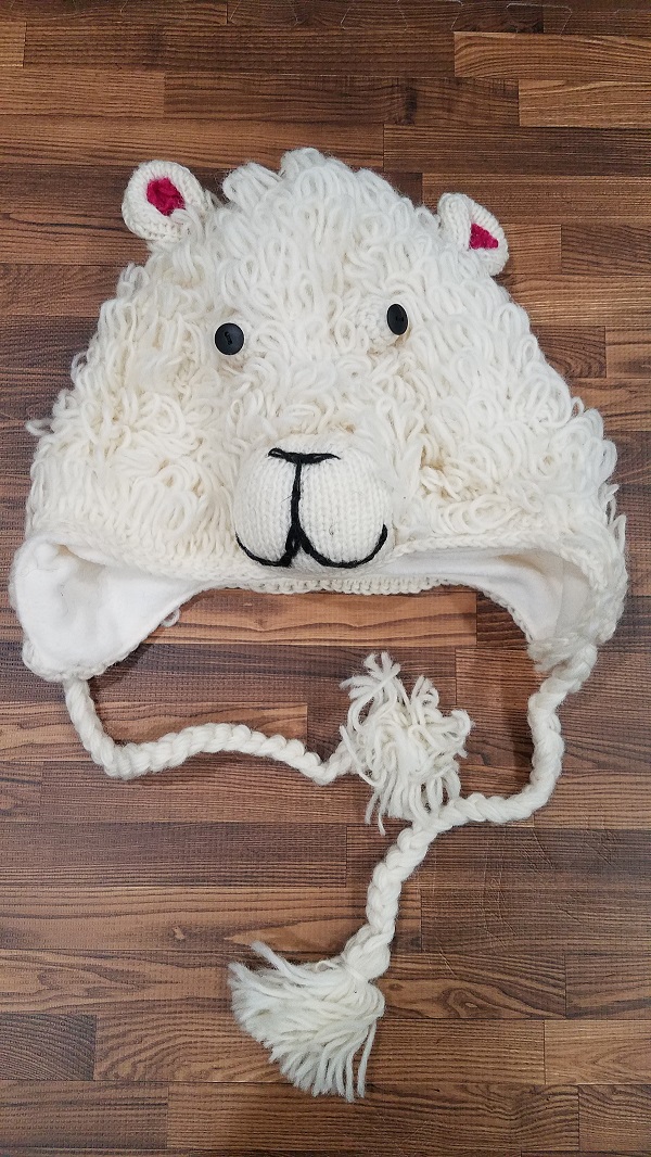 yak wool white color woolen hat
