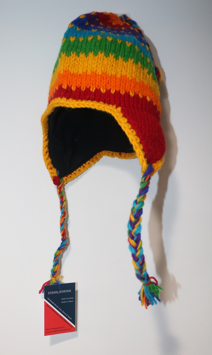 Multicolor Woolen Hat & Mitten Set
