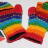 Multicolor Woolen Hat & Mitten Set