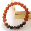 Rudraksha beads mala with tiger eyes stretch bracelet